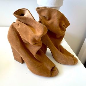 Suede Slouch Ankle Boots